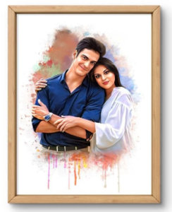 Digital Oil Painting Personalized Photo Frame